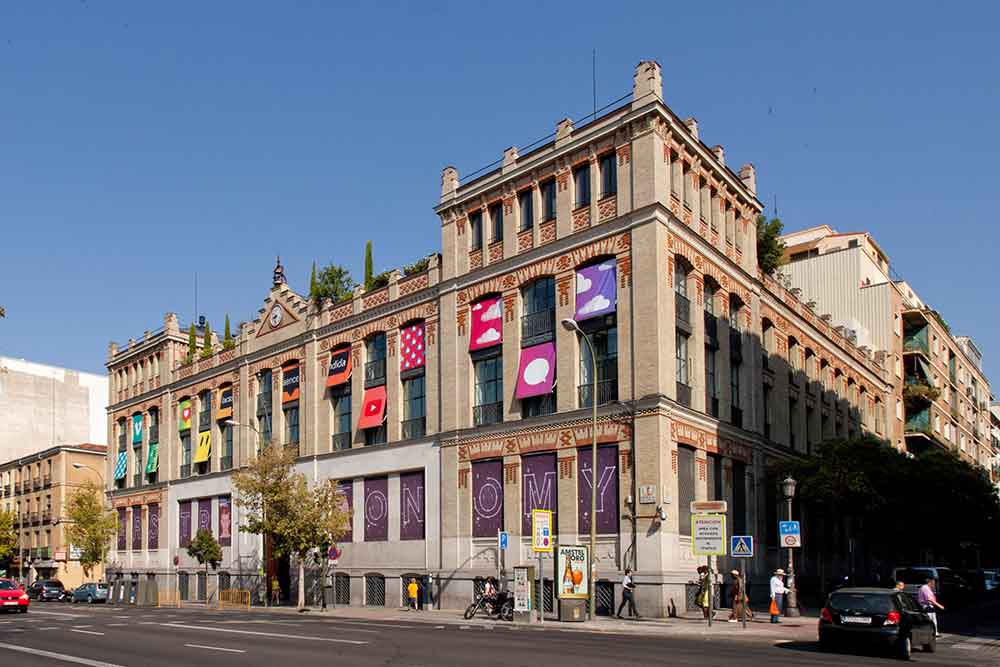 The façade of La Casa Encendida in Madrid, Spain. www.lacasaencendida.es